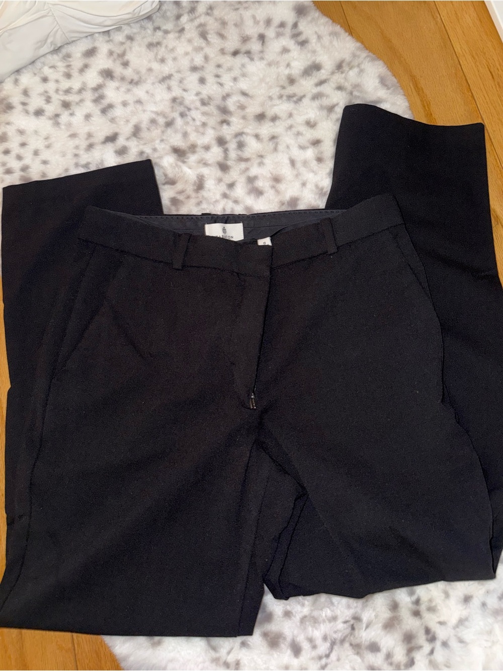 Aritzia Black Straight Leg Wool Pants